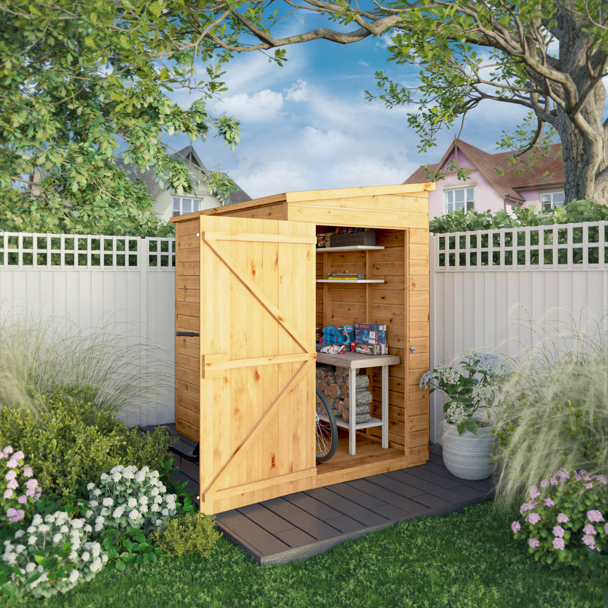 Mercia Woodsman Shiplap Pent Shed - 6ft x 4ft