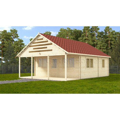 Eurovudas Aura Log Cabin - 6m x 8m Eurovudas
