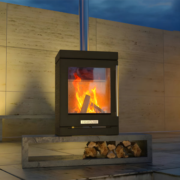 BBQube HeatQube Outdoor Wood Burning Heater