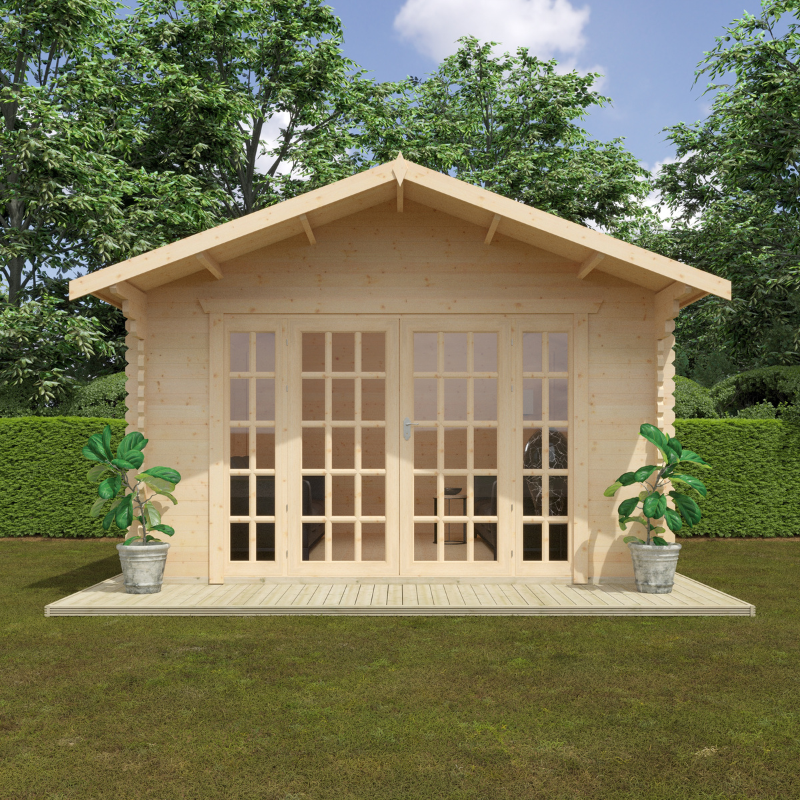 Woodlands The Balmoral Apex Log Cabin - 12ft x 16ft (44mm) Woodlands