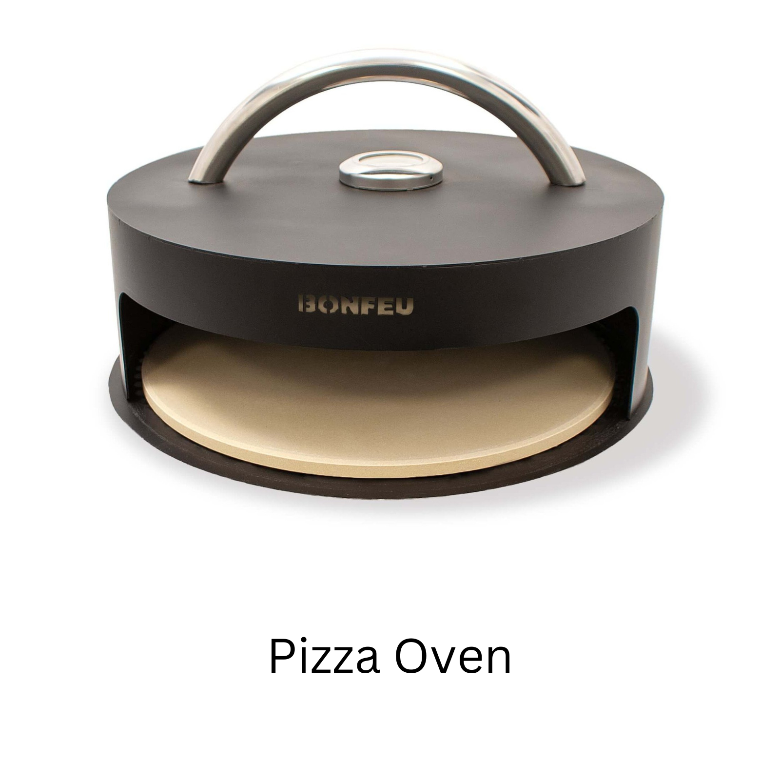 The BonFeu pizza oven attachment that is to be used on top of the plancha
