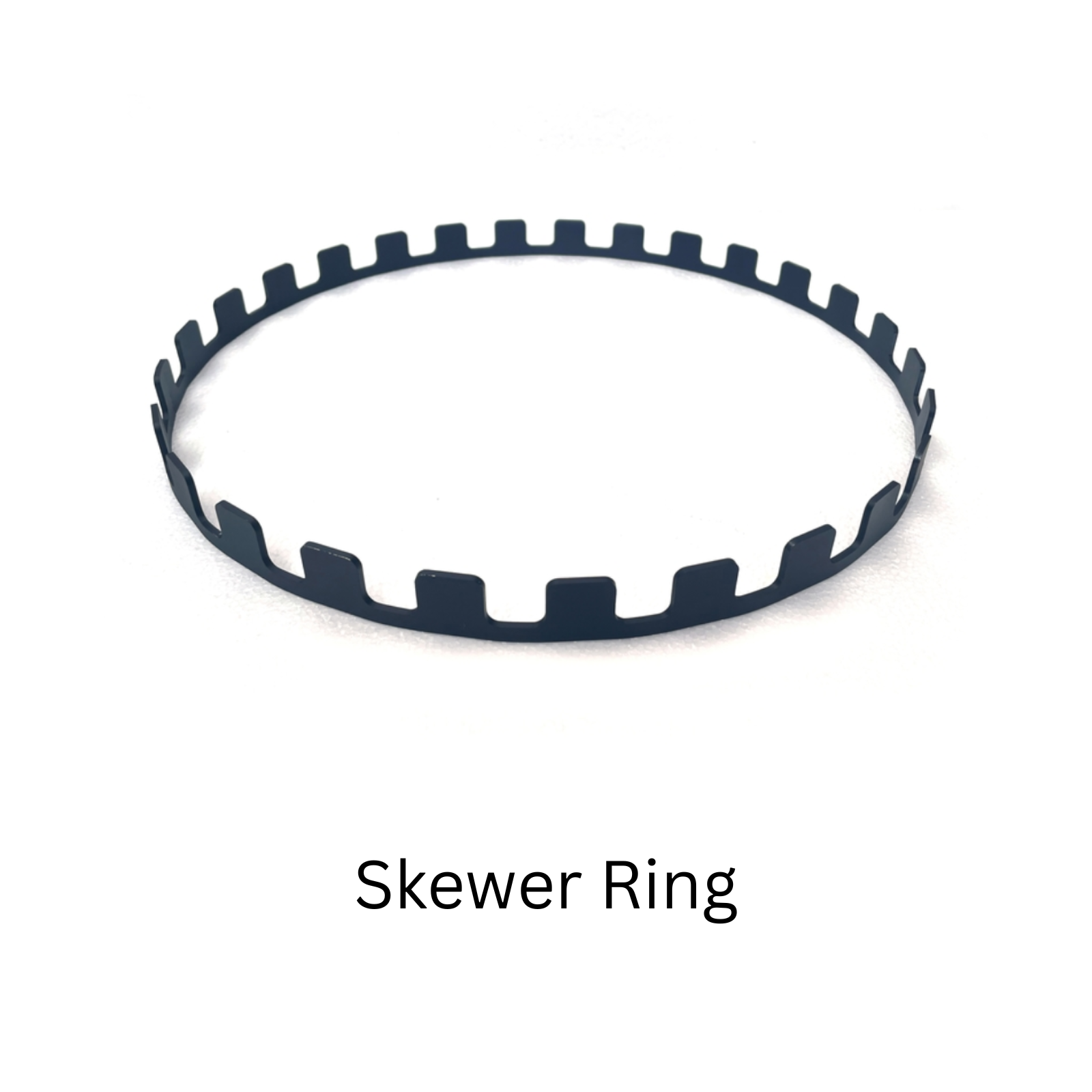 A metal holder for skewer sticks to be held over the fire.