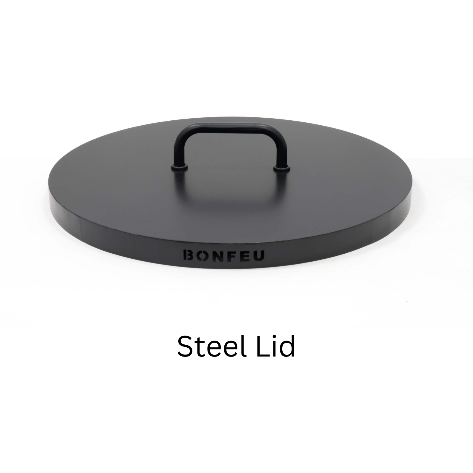 A steel lid used to keep the BonFeu fire bowl in good condition.