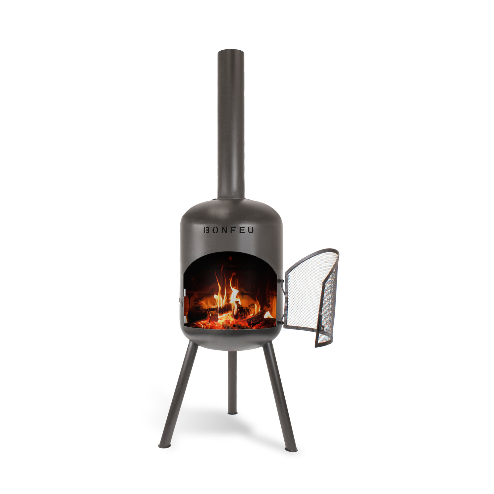 Bonfeu Bonbono Garden Chiminea Fireplace - Black/Corten