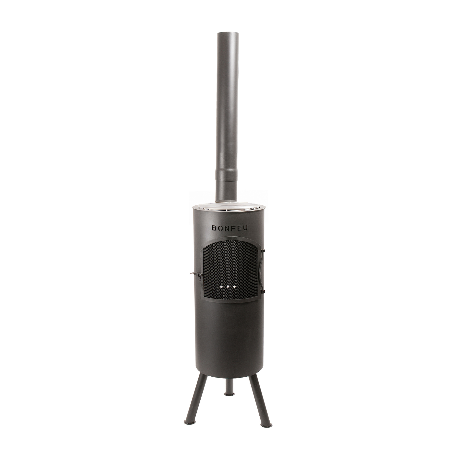 Bonfeu Bongiano LP Outdoor Chiminea Cooker - Black/Corten