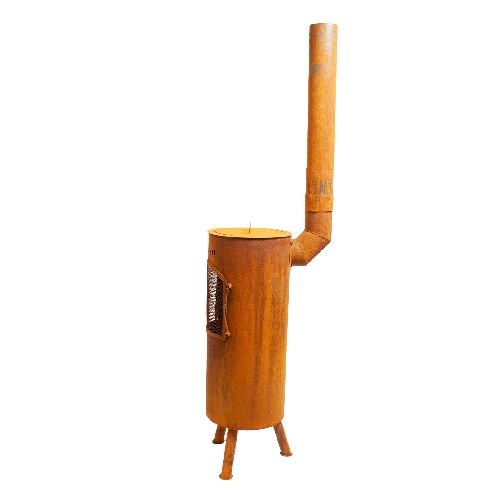Bonfeu Bongiano LP Outdoor Chiminea Cooker - Black/Corten