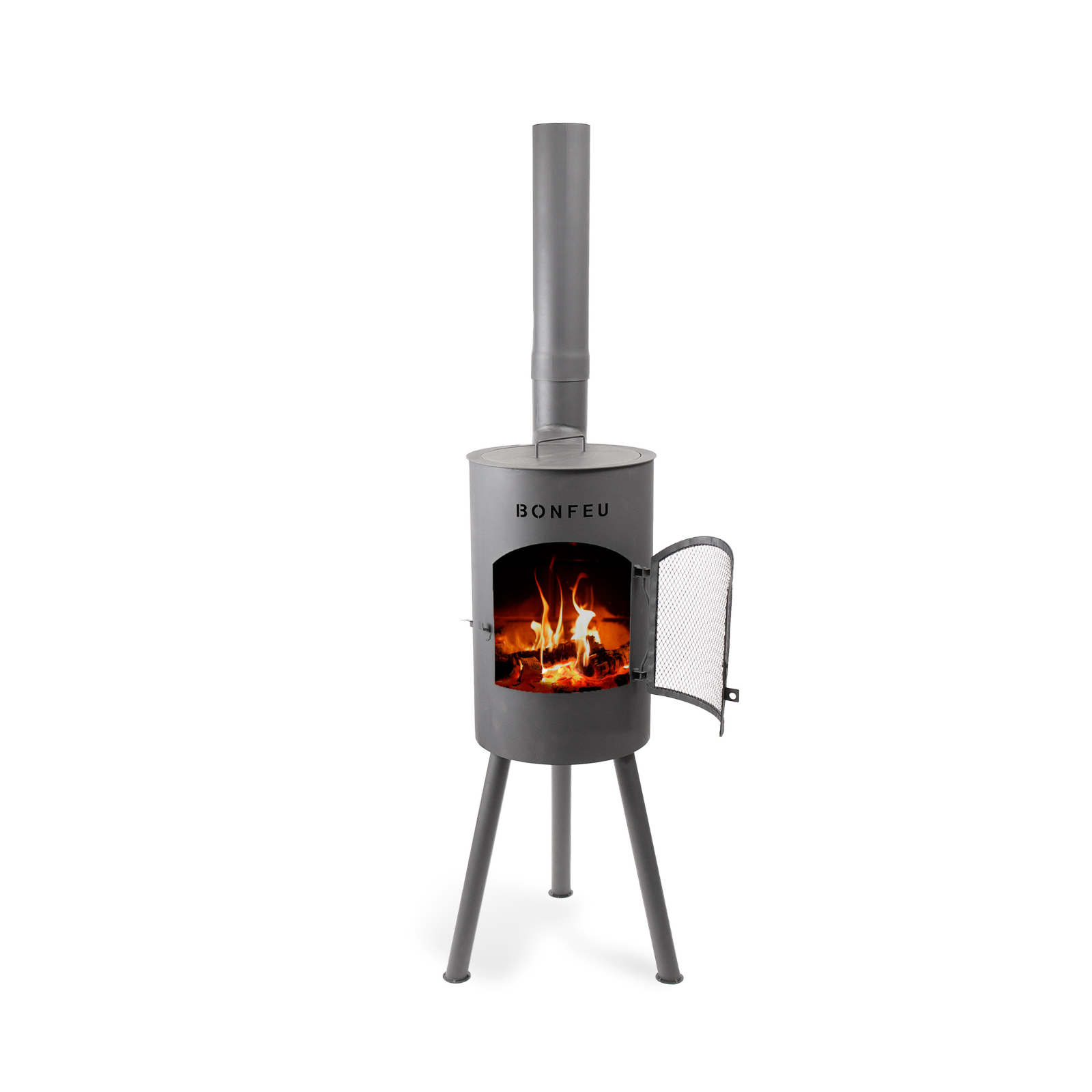 Bonfeu Bongiano SP Outdoor Chiminea Cooker - Black/Corten