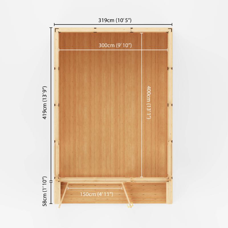 Sherwood Creswell Insulated Garden Room - 3m x 4m (72mm) Mercia