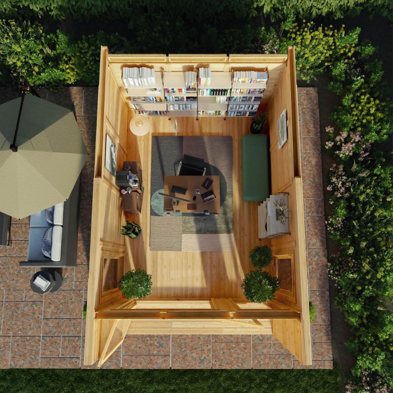 Sherwood Creswell Insulated Garden Room - 3m x 4m (72mm) Mercia