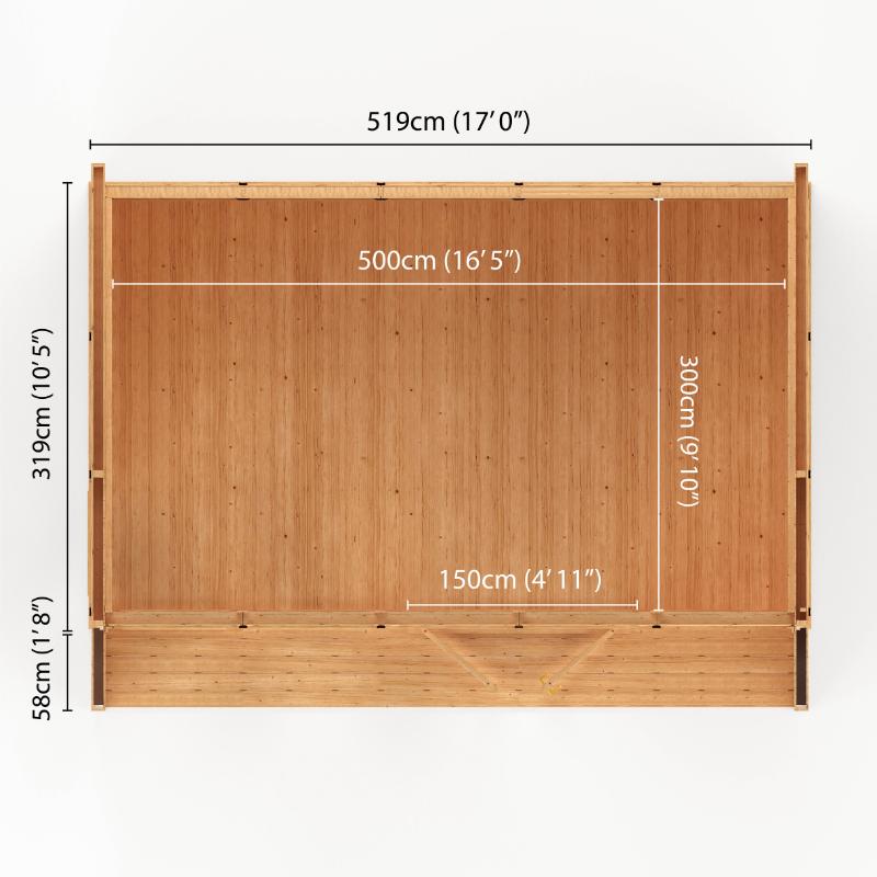 Sherwood Creswell Insulated Garden Room - 5m x 3m (72mm) Mercia