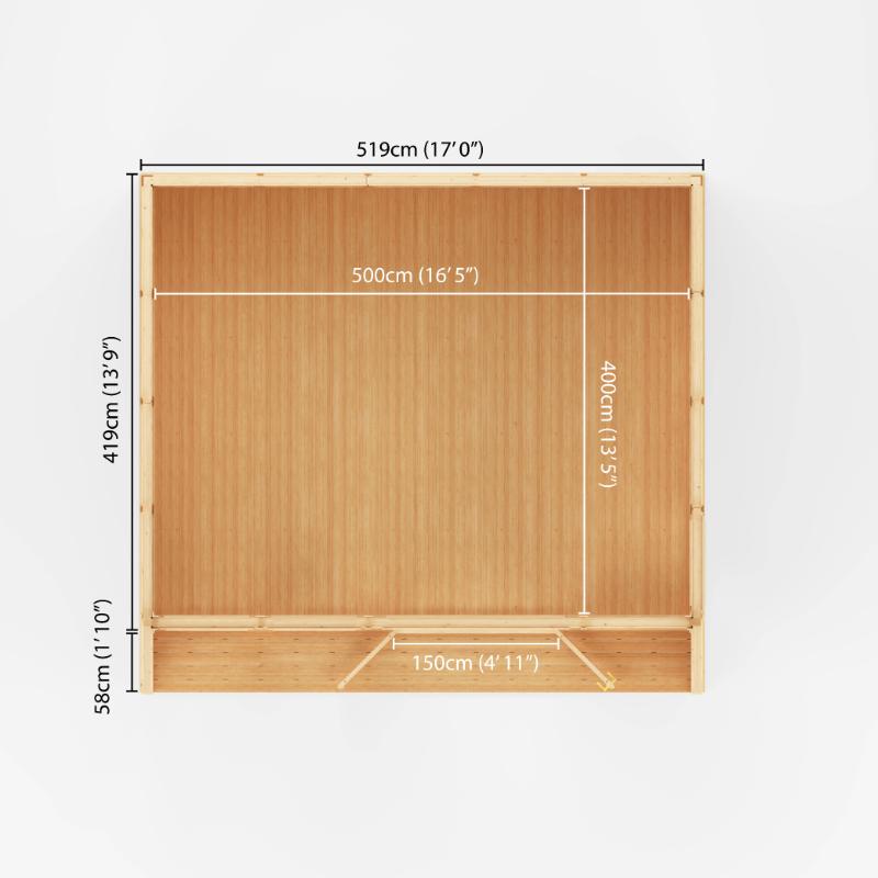 Sherwood Creswell Insulated Garden Room - 5m x 4m (72mm) Mercia