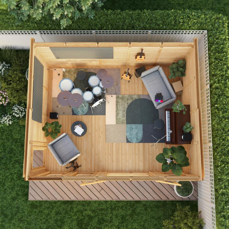 Sherwood Creswell Insulated Garden Room - 5m x 4m (72mm) Mercia