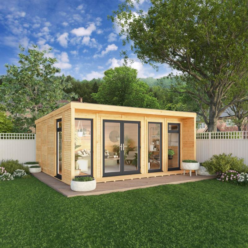 Sherwood Creswell Insulated Garden Room - 5m x 4m (72mm) Mercia
