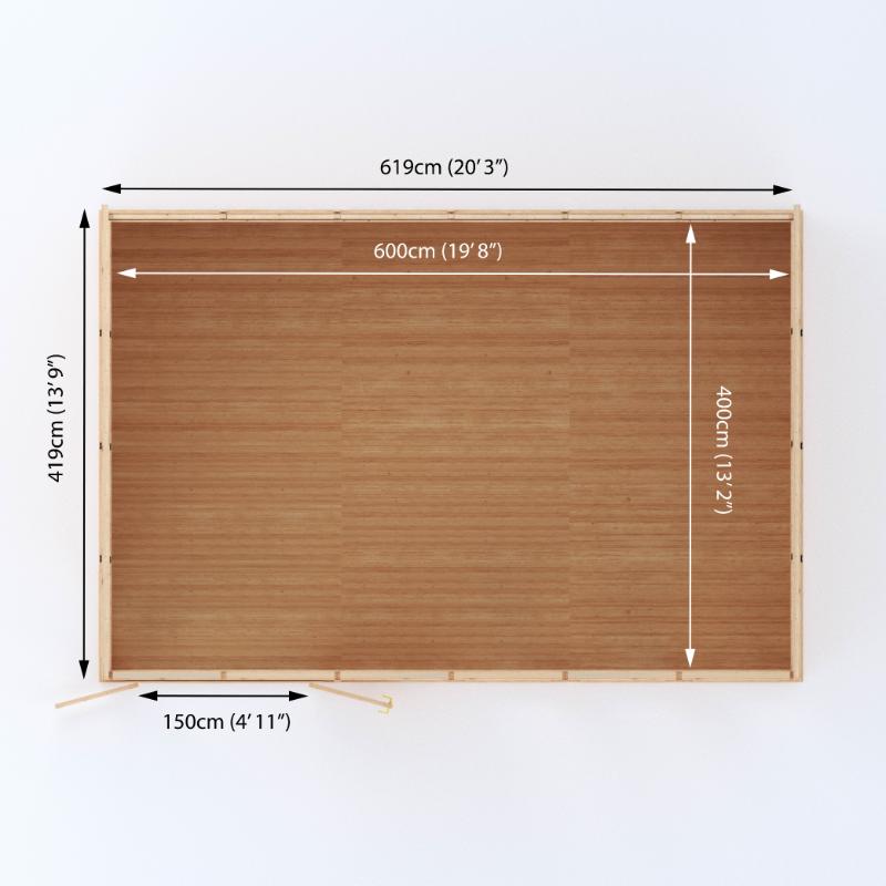 Sherwood Creswell Insulated Garden Room - 6m x 4m (72mm) Mercia