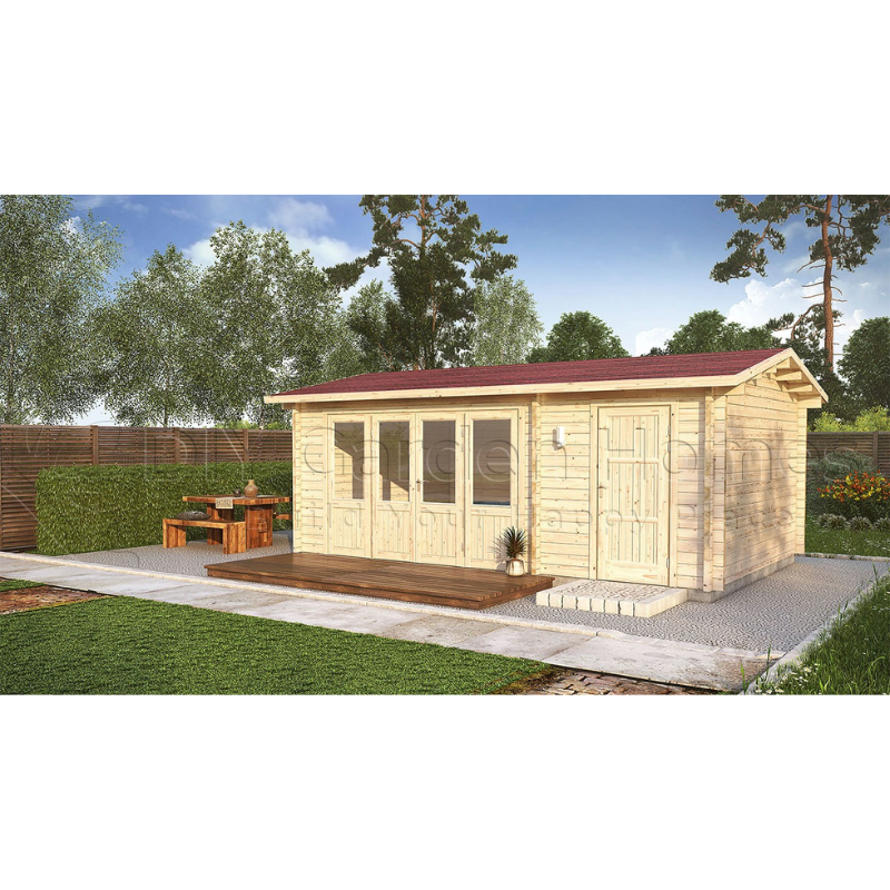 Eurovudas Rose Log Cabin - 6m x 4m Eurovudas