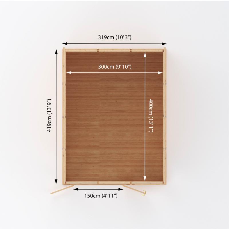 Sherwood Edwinstowe Insulated Garden Room - 3m x 4m (72mm) Mercia