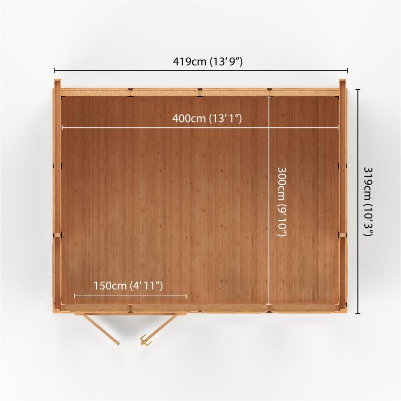 Sherwood Edwinstowe Insulated Garden Room - 4m x 3m (72mm) Mercia