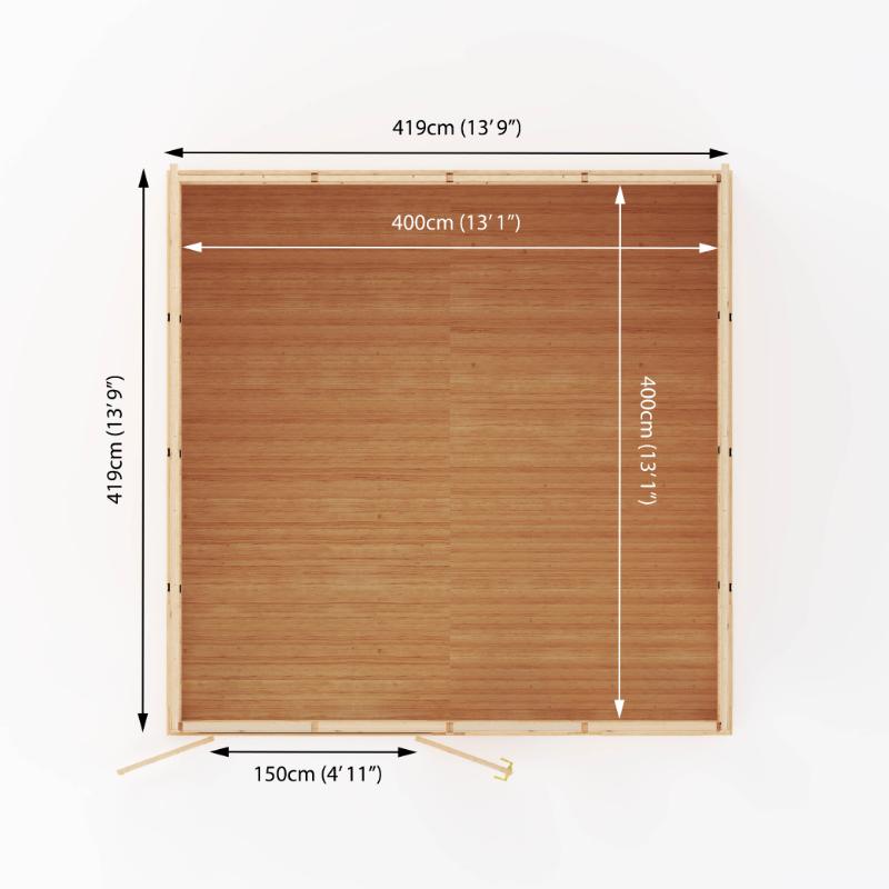Sherwood Edwinstowe Insulated Garden Room - 4m x 4m (72mm) Mercia