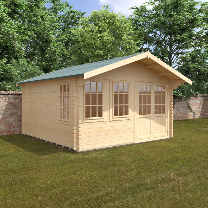 Woodlands The Forde Apex Log Cabin - 10ft x 18ft (44mm) Woodlands