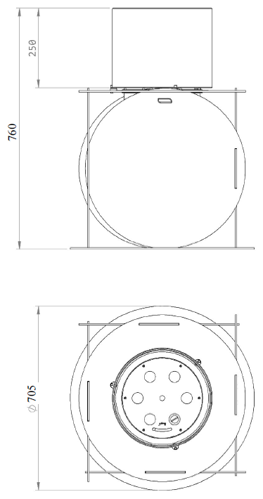 GlammFire Lira Bioethanol Decorative Fire Table