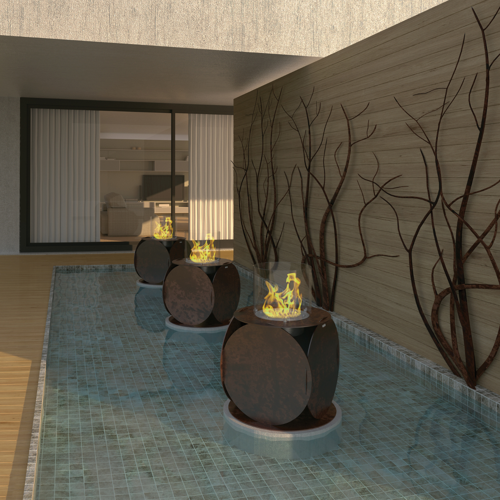 GlammFire Lira Bioethanol Decorative Fire Table