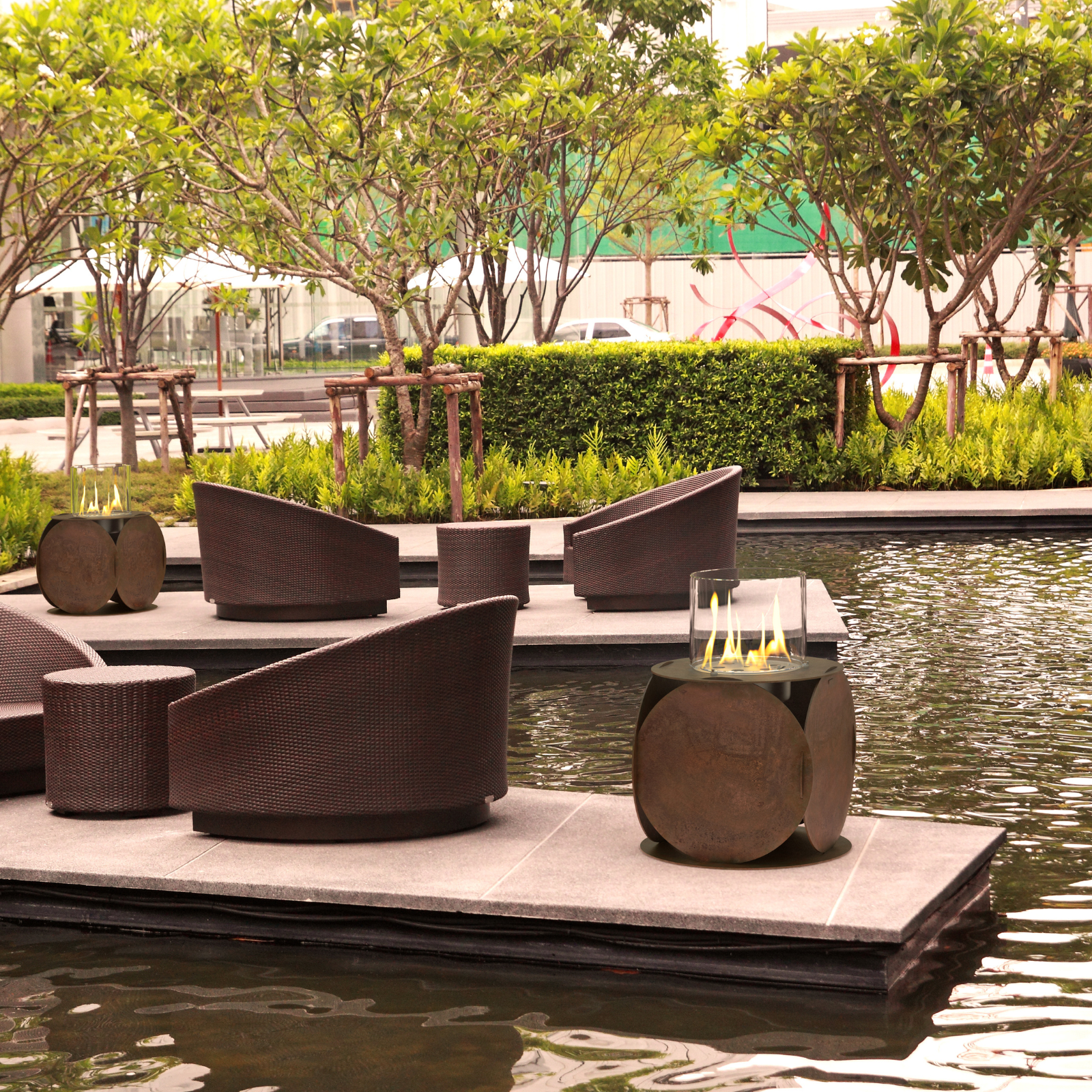 GlammFire Lira Bioethanol Decorative Fire Table