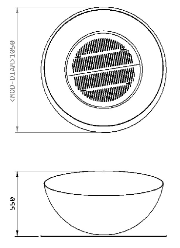 GlammFire Solace Steel Outdoor Fire Bowl