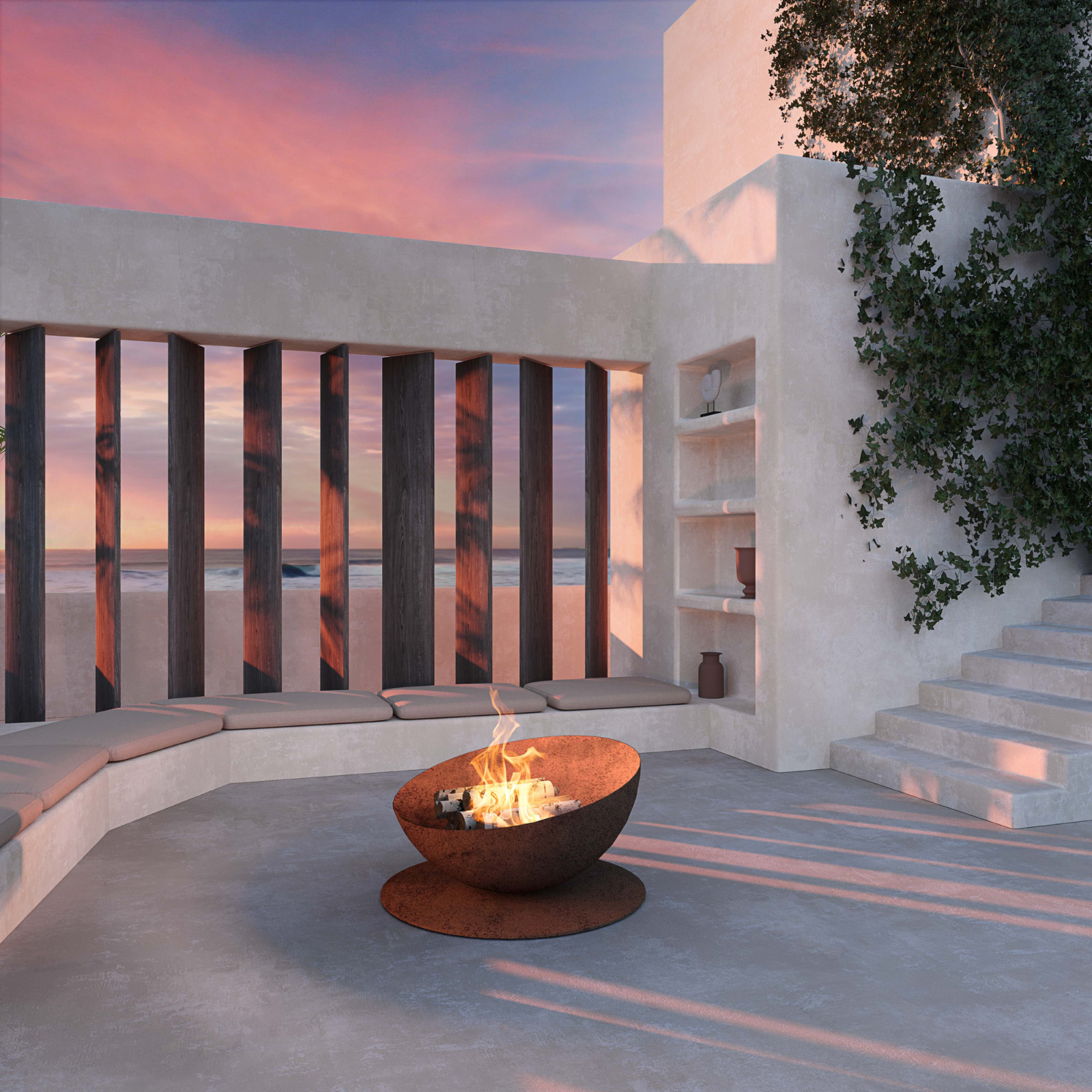 GlammFire Solace Steel Outdoor Fire Bowl