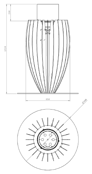 GlammFire Tuli Gas Fire Heater - Corten Steel
