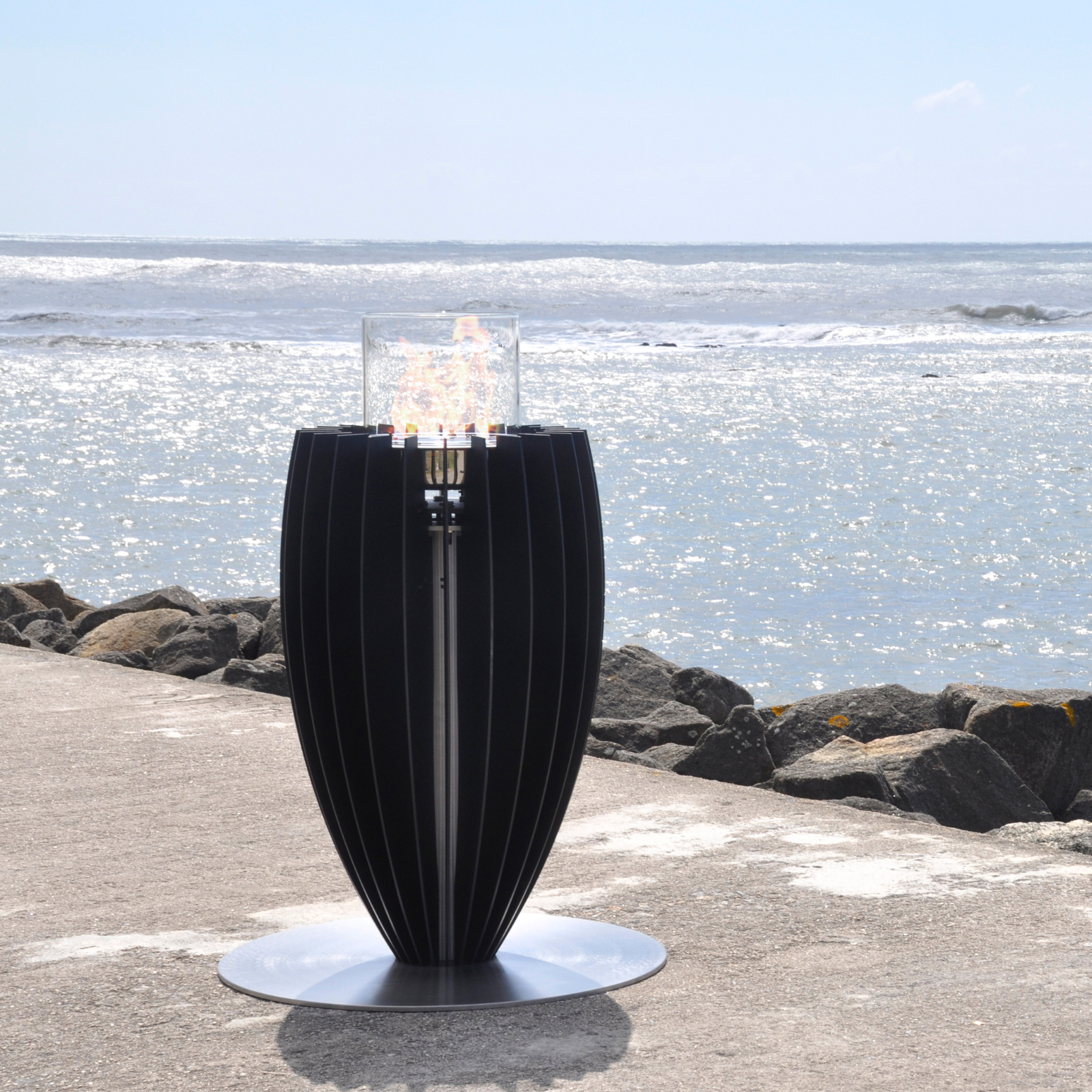 GlammFire Tuli Gas Fire Heater - Corten Steel