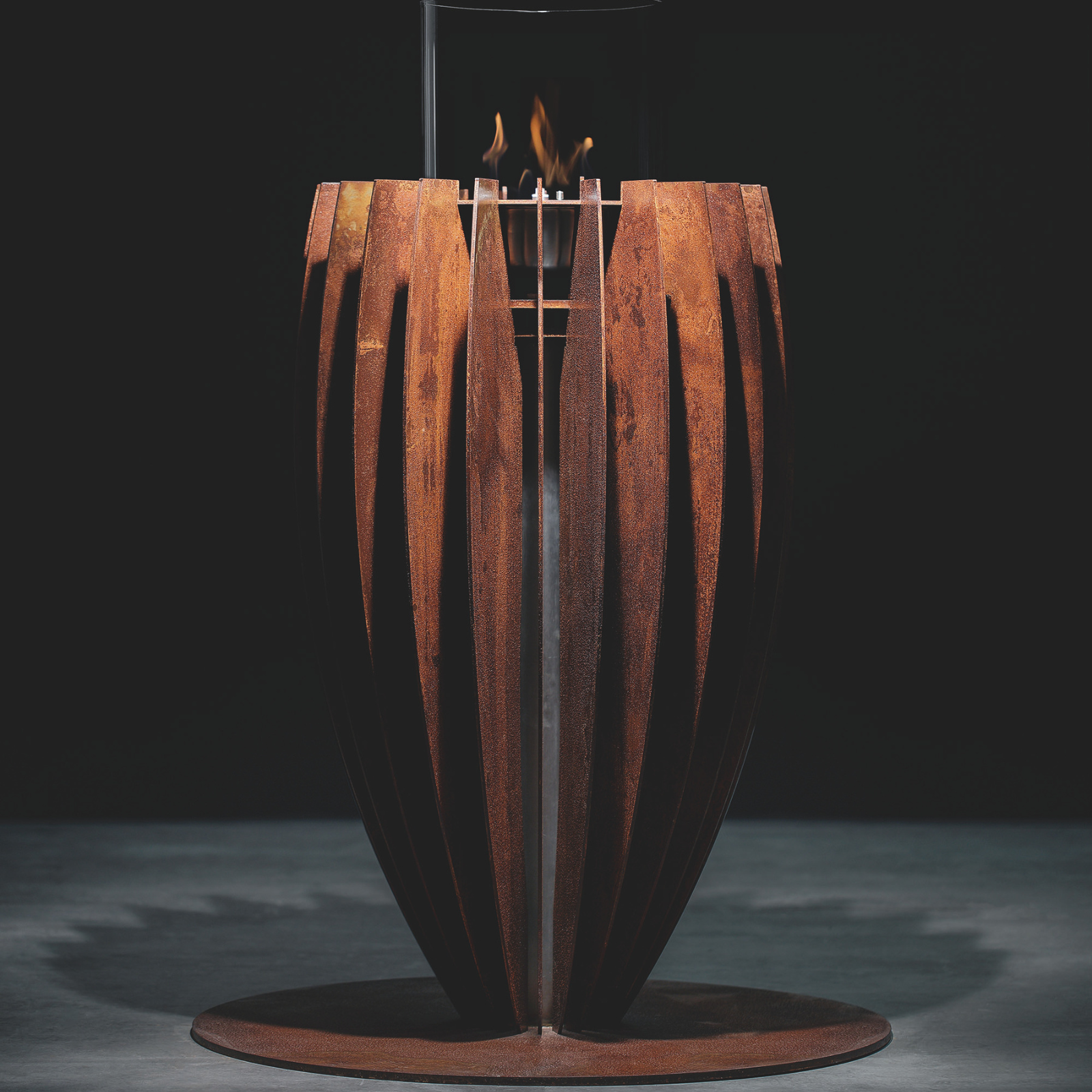 GlammFire Tuli Gas Fire Heater - Corten Steel