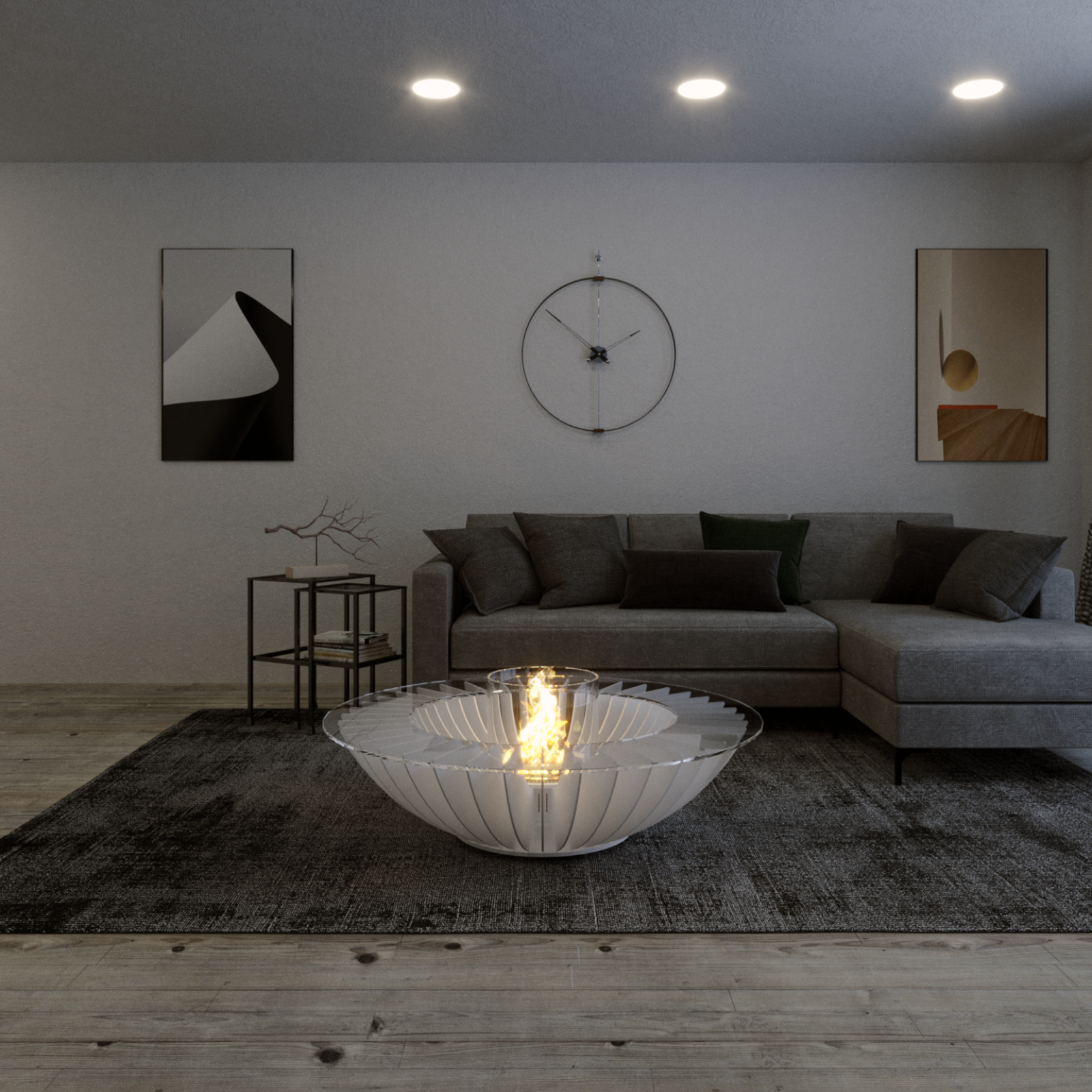 GlammFire Cosmo 13 Bioethanol/Wood Burning Fire Table