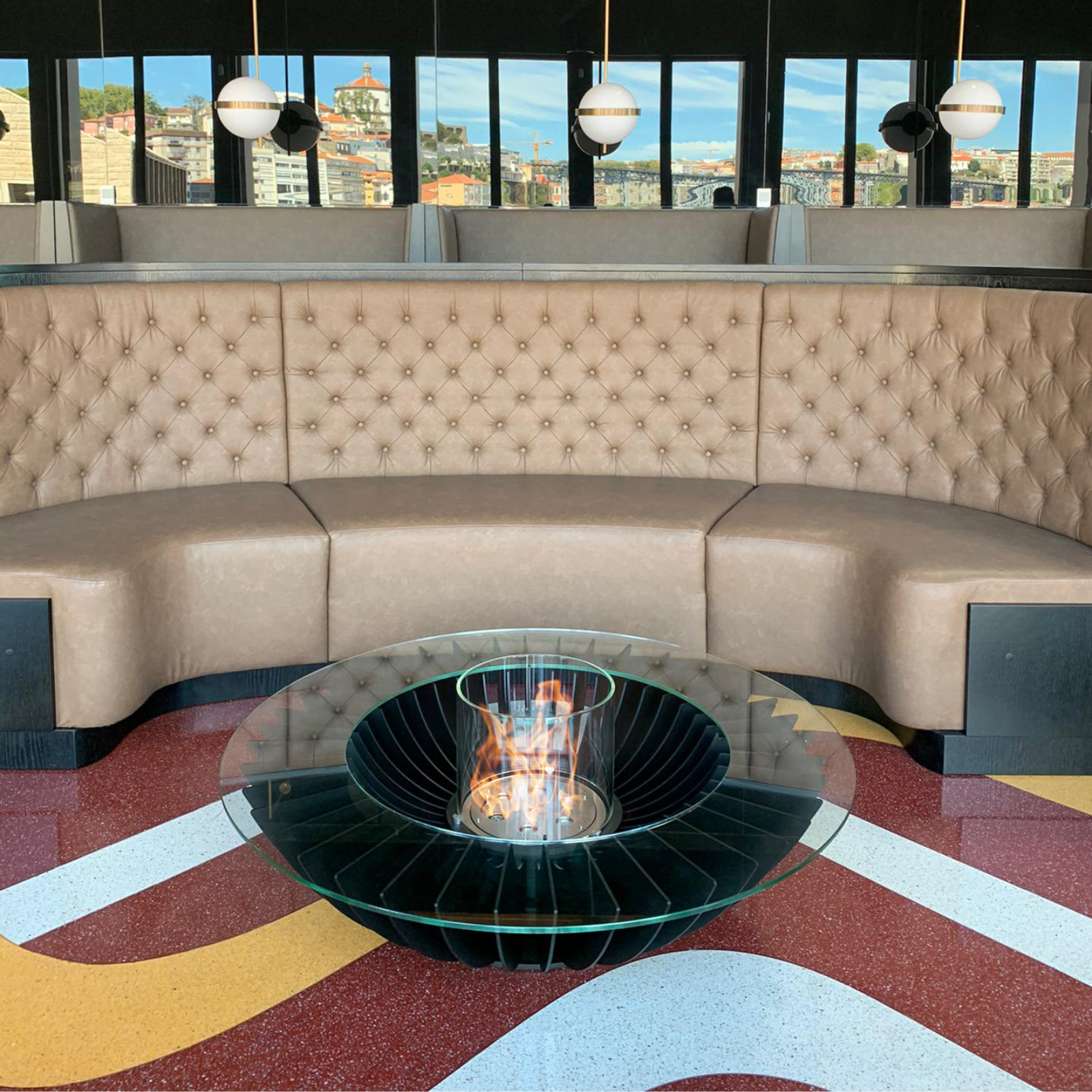 GlammFire Cosmo 13 Bioethanol/Wood Burning Fire Table