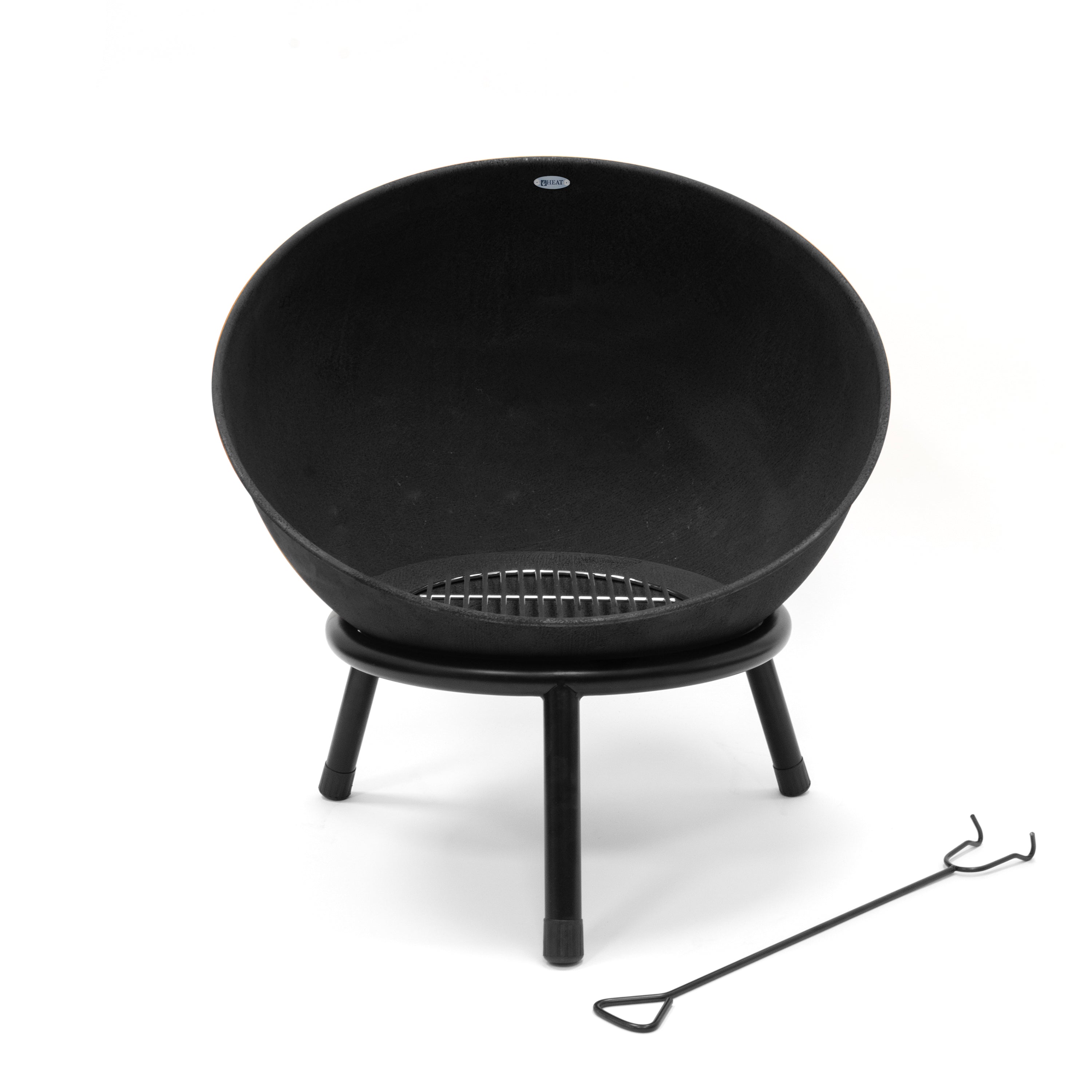 HEAT Kappa Round Outdoor Garden Firepit - Ø60 cm (Black)