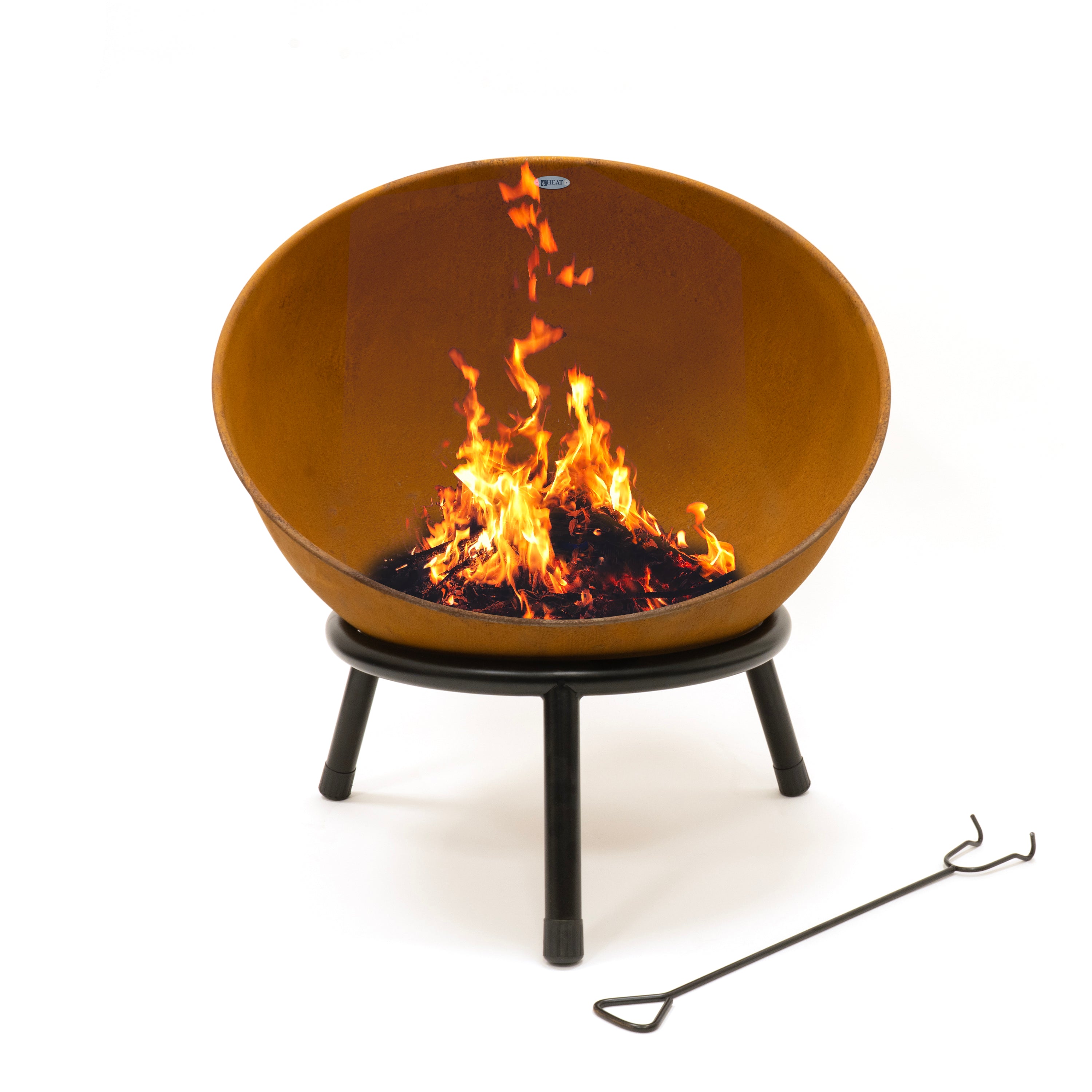 HEAT Kappa Round Outdoor Garden Firepit - Ø60 cm (Rust)