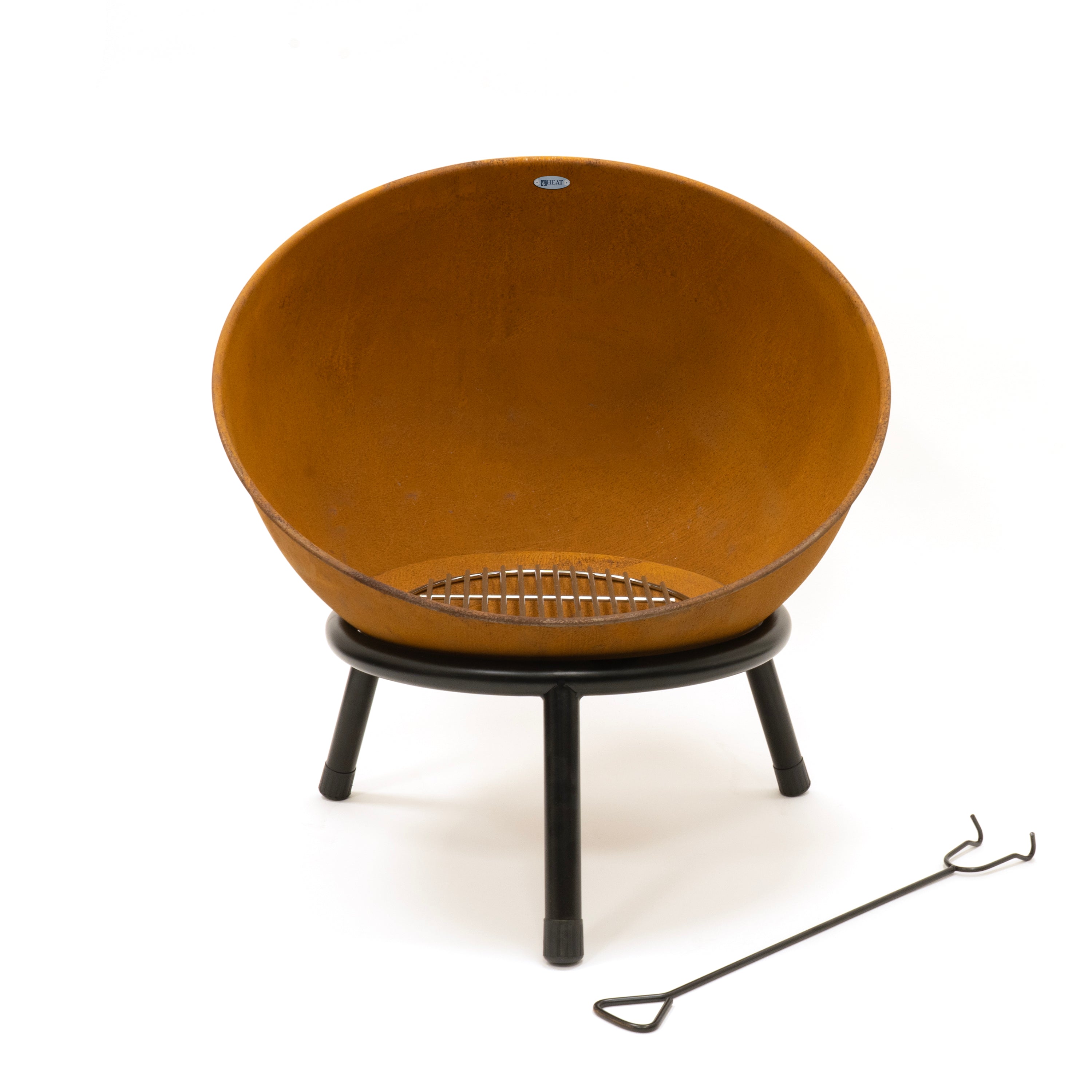 HEAT Kappa Round Outdoor Garden Firepit - Ø60 cm (Rust)