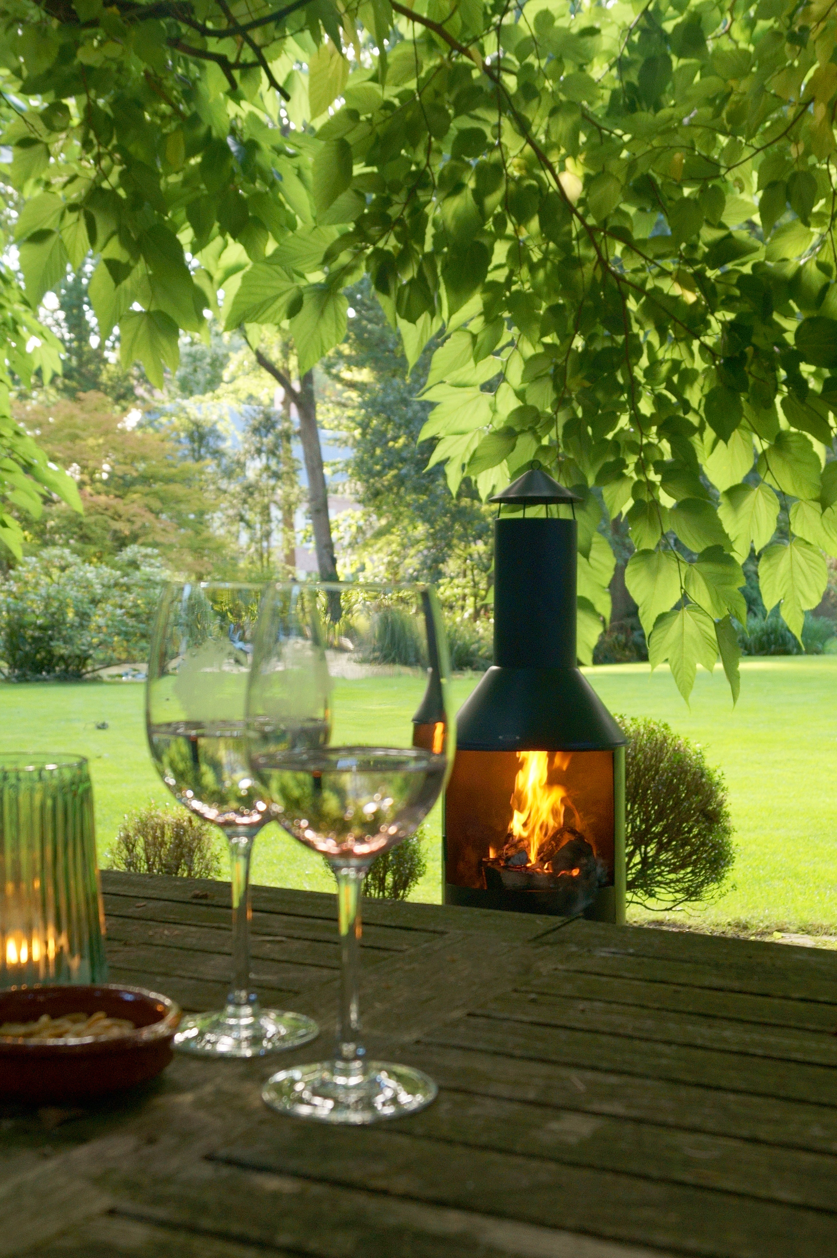 HEAT Larvik Outdoor Garden Fireplace - Black