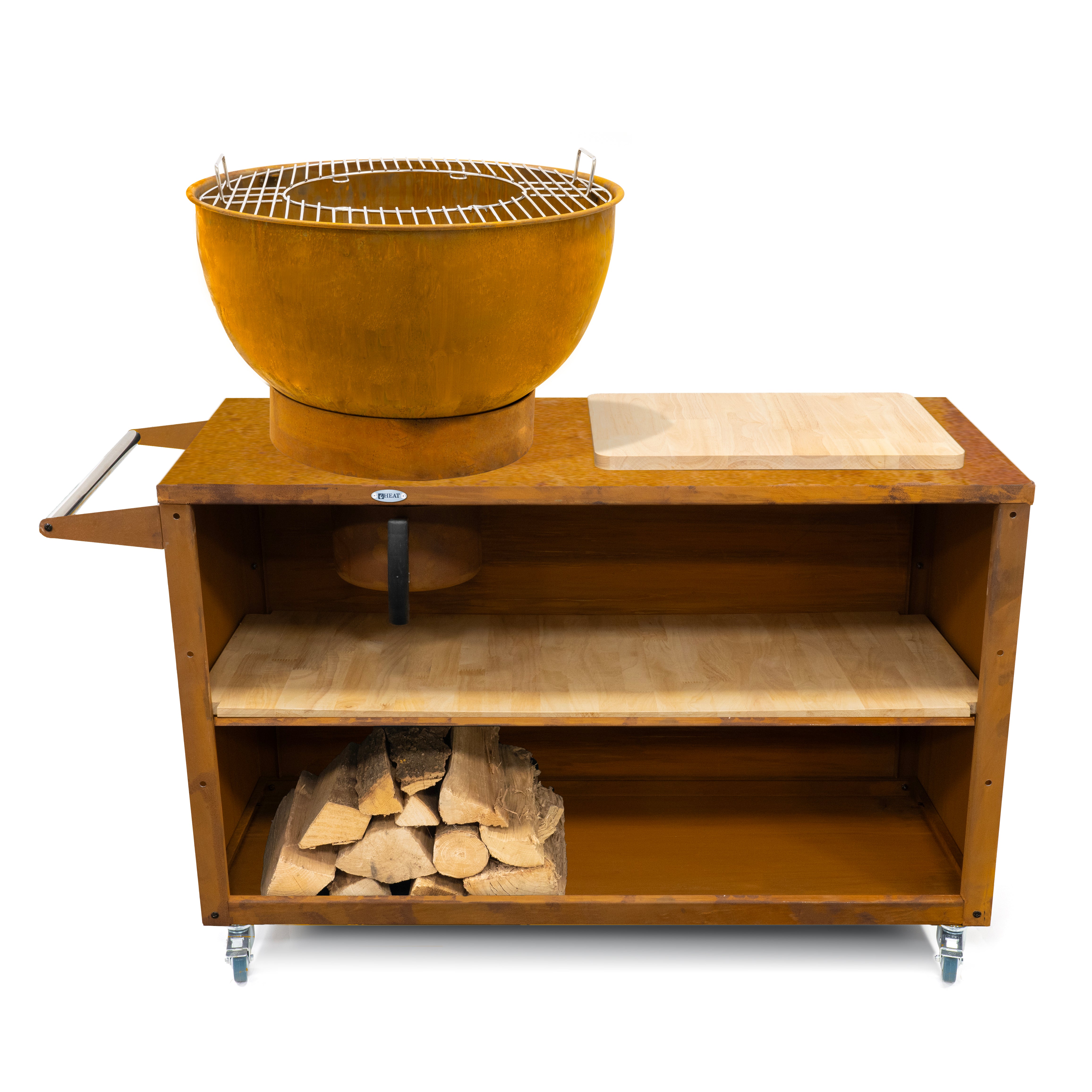 HEAT Trolle Large Outdoor Cooking Station - Rust