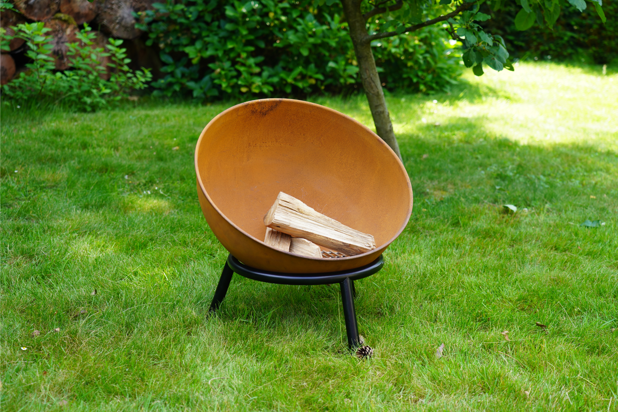 HEAT Kappa Round Outdoor Garden Firepit - Ø60 cm (Rust)