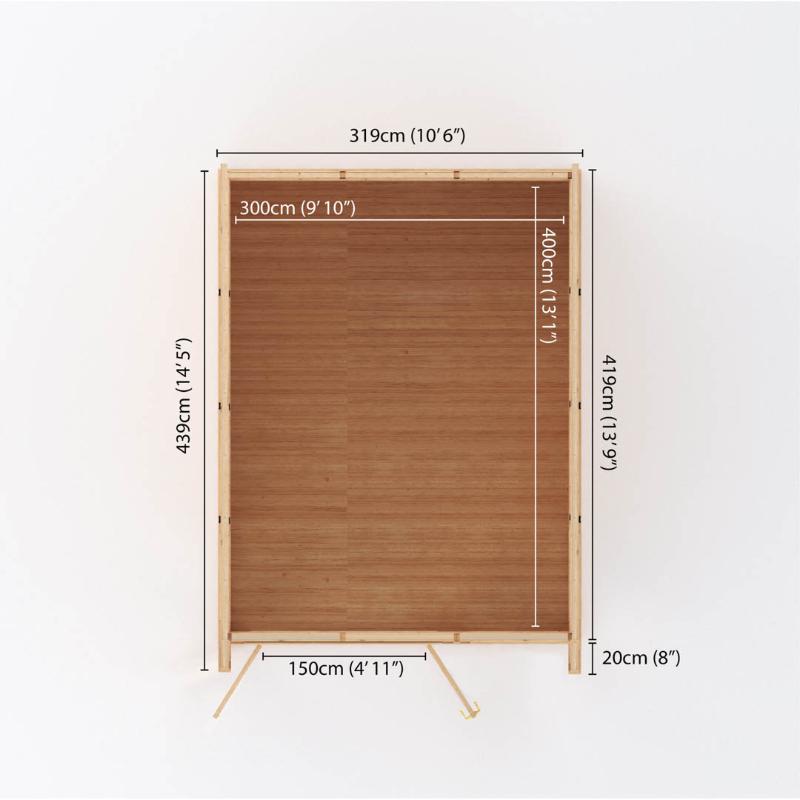 Sherwood Harlow Insulated Garden Room - 3m x 4m (72mm) Mercia