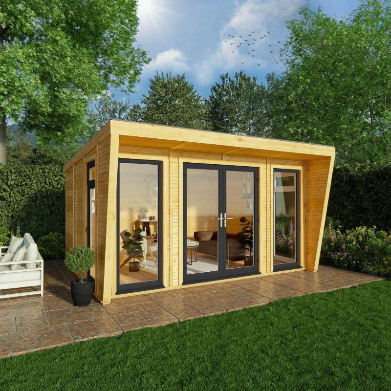Sherwood Harlow Insulated Garden Room - 4m x 3m (72mm) Mercia