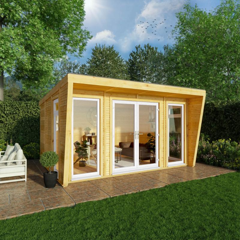 Sherwood Harlow Insulated Garden Room - 4m x 3m (72mm) Mercia