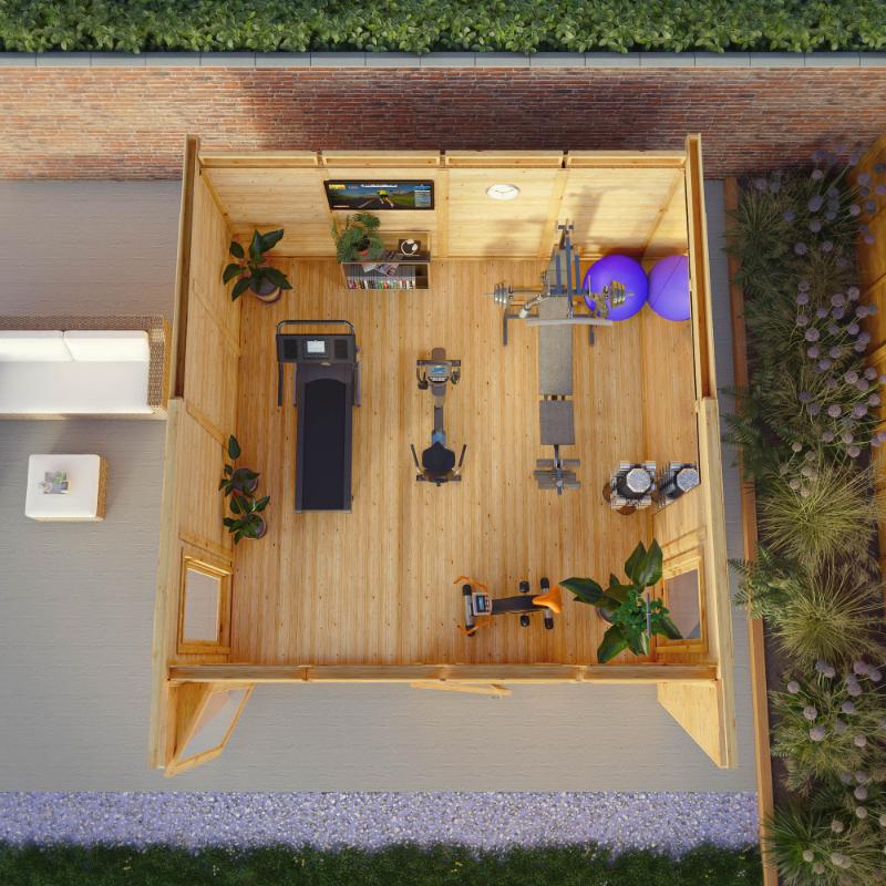 Sherwood Harlow Insulated Garden Room - 4m x 4m (72mm) Mercia