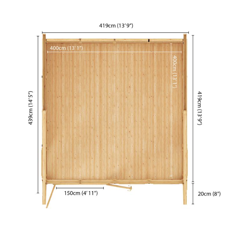 Sherwood Harlow Insulated Garden Room - 4m x 4m (72mm) Mercia