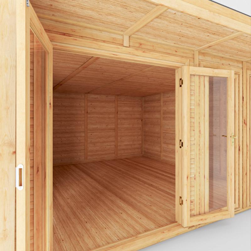 Sherwood Harlow Insulated Garden Room - 4m x 4m (72mm) Mercia