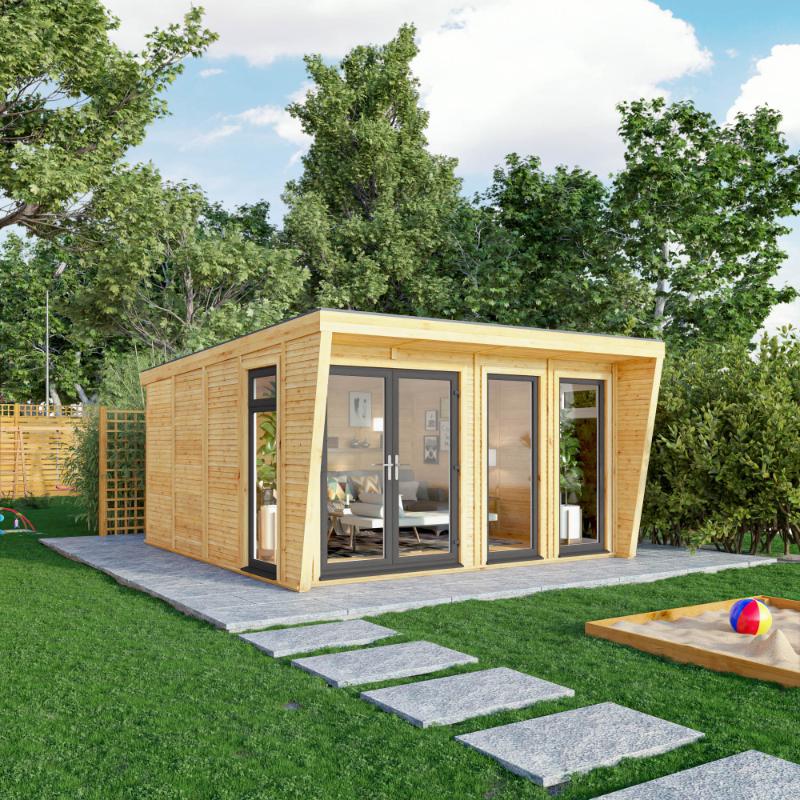 Sherwood Harlow Insulated Garden Room - 4m x 4m (72mm) Mercia