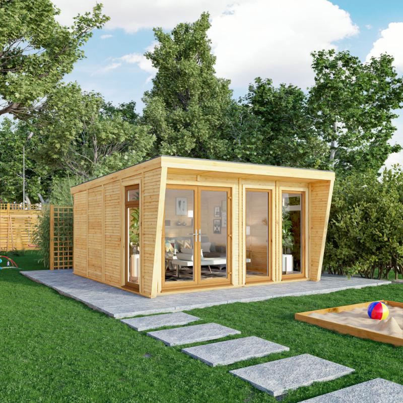 Sherwood Harlow Insulated Garden Room - 4m x 4m (72mm) Mercia