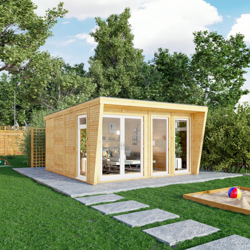 Sherwood Harlow Insulated Garden Room - 4m x 4m (72mm) Mercia