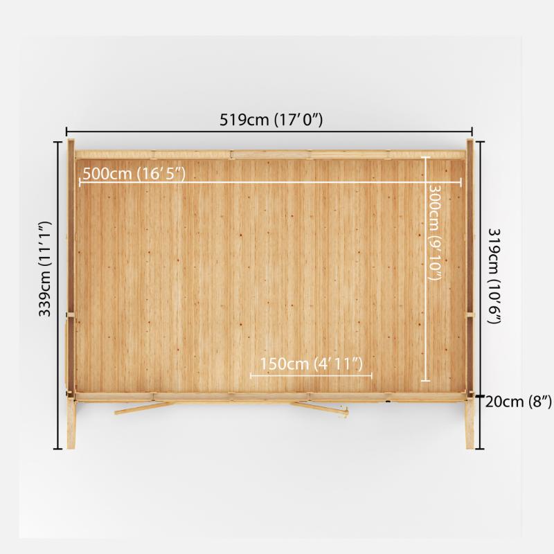 Sherwood Harlow Insulated Garden Room - 5m x 3m (72mm) Mercia
