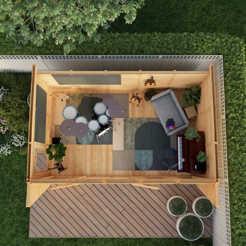 Sherwood Harlow Insulated Garden Room - 5m x 3m (72mm) Mercia